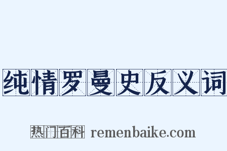 纯情罗曼史反义词是什么意思的图片